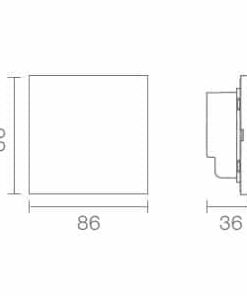 Alternative view of DX-3 TOUCH PANEL RGB (1 ZONE)