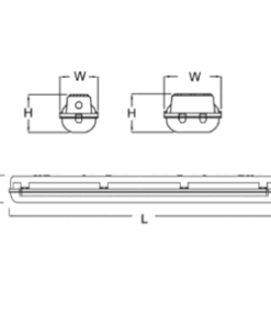 Alternative view of โคมกันน้ำกันฝุ่น หลอด T8 1x18W (60cm.)