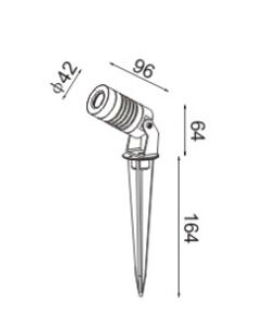 Alternative view of SPOT-S LED 3W
